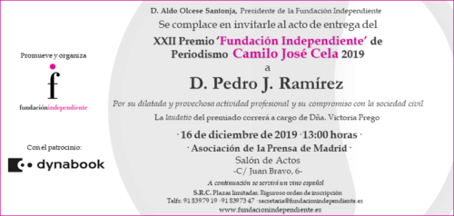 INVITACION PREMIO PERIODISMO 2019