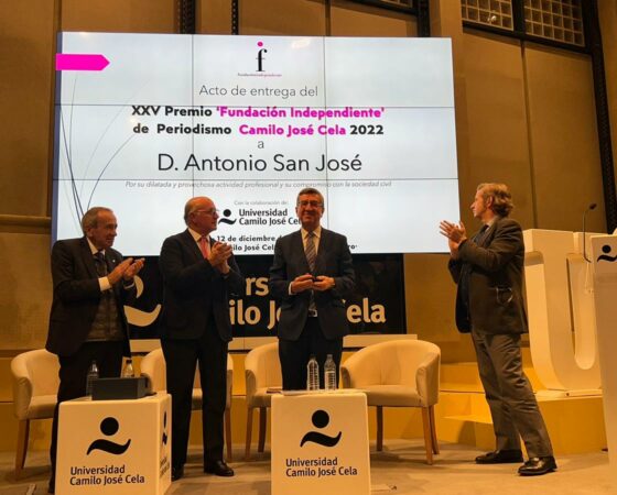 Antonio San José, Premio ‘Fundación Independiente’ de Periodismo Camilo José Cela 2022