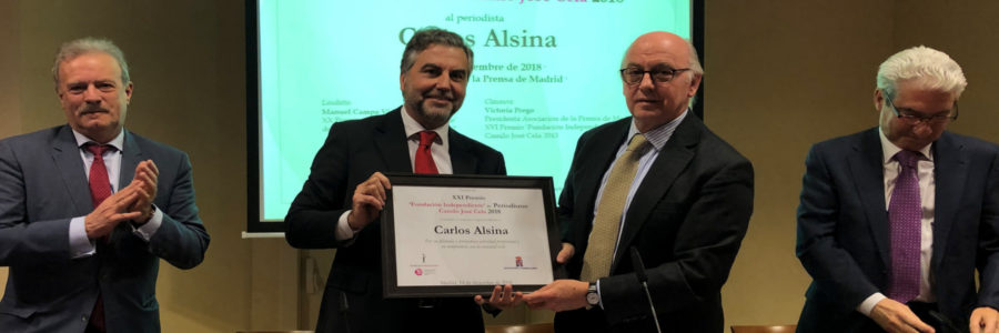 Carlos Alsina XXI «Premio `Fundación Independiente´ de Periodismo Camilo José Cela»